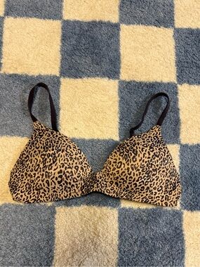 Victoria's Secret Leopard Print Wireless Bra - Tan & Black
